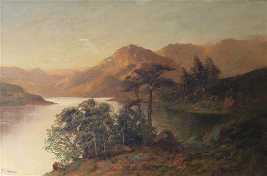 M.D. Ansell, oil on canvas Scottish loch scene 50 x 75cm